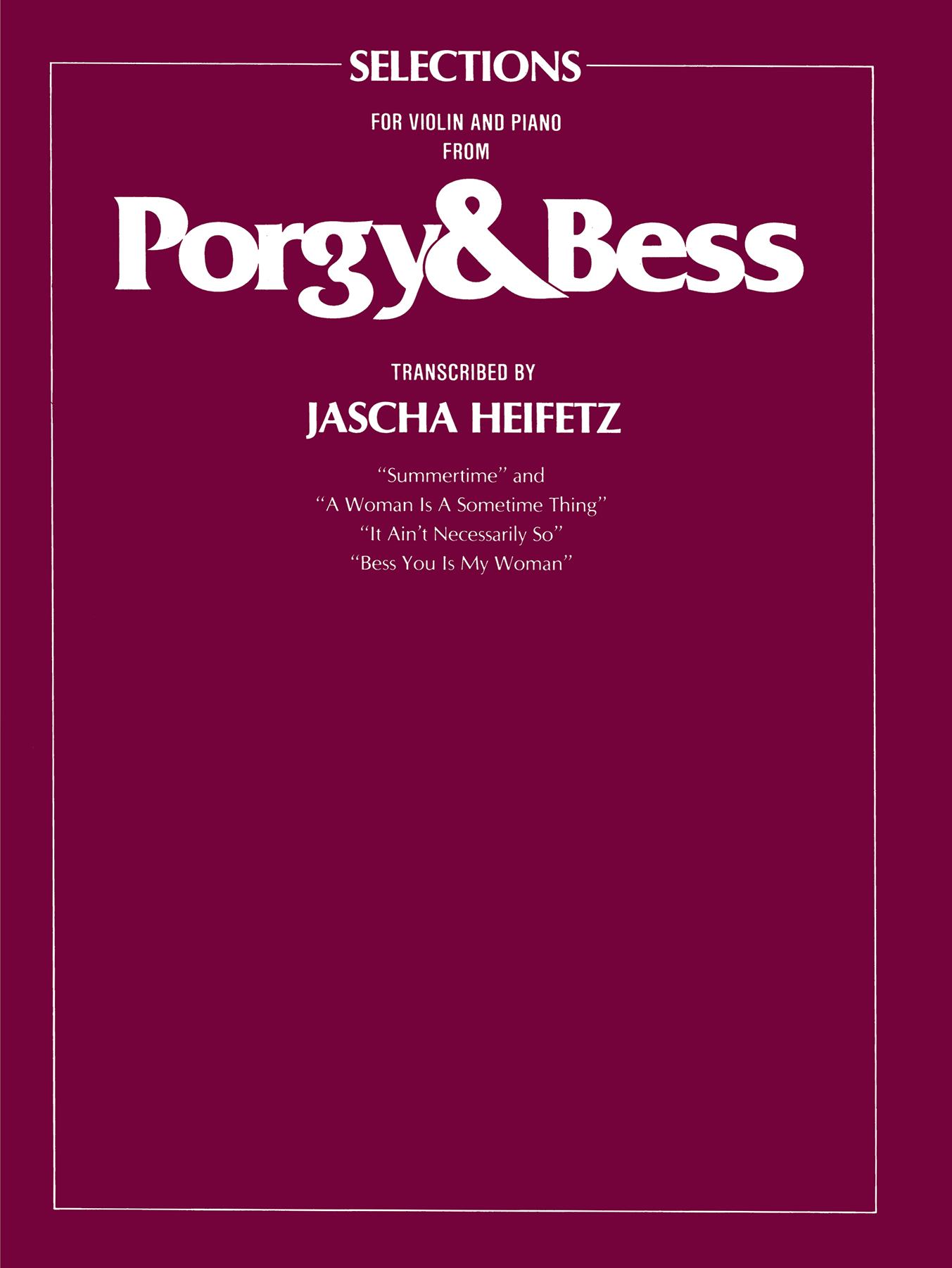 Porgy & Bess Selections (Instrumental Solo & Piano Accompaniment ...