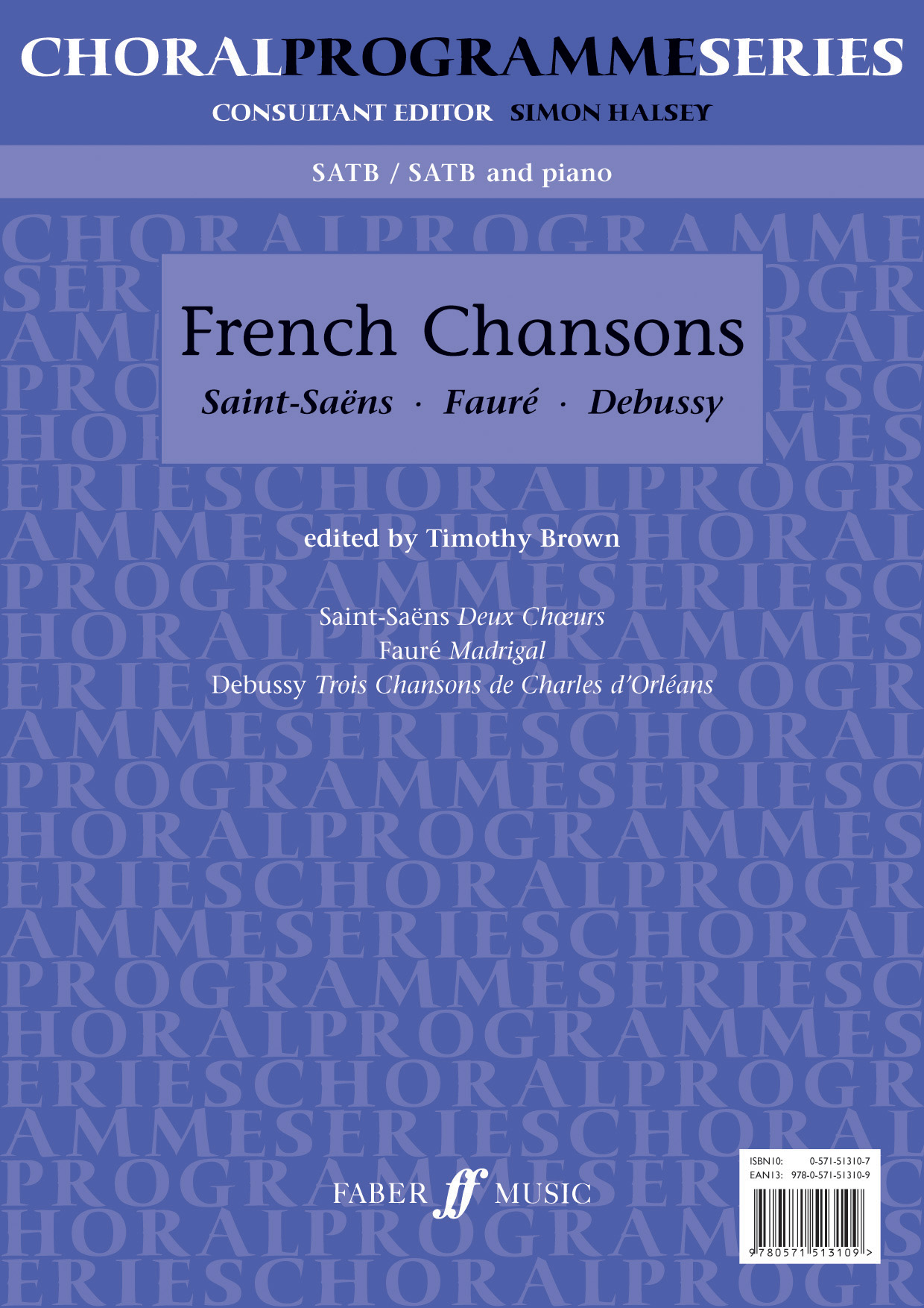 French Chansons SATB (Mixed Voices & Piano Faber Music